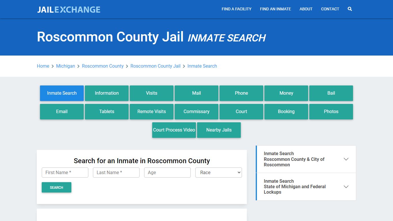 Roscommon County Jail, MI Inmate Search: Roster & Mugshots